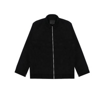 Personalisierte Logo-Denim-Windbreaker-Varsity-Jacke für Herren im Vintage-Stil aus Canvas-Baumwolle mit Reißverschluss vorne für Frühlings-Arbeitskleidung