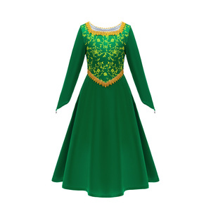 Disfraz de <span class=keywords><strong>Princesa</strong></span> <span class=keywords><strong>Fiona</strong></span> para Mujer Adulta, Vestido de Terciopelo Verde para Cosplay, Disfraz de Halloween, Vestido de Fiesta de Cumpleaños, Vestido Verde - Product Image 2