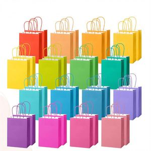 Bolsas de Papel Kraft para Compras, Coloridas, Reciclables, Pequeñas, Personalizadas, de 31*11.5*25cm, KM - Product Image 5