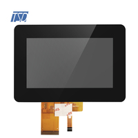Pantalla Táctil Capacitiva CTP PCAP Personalizada con Unión de Cinta Adhesiva, 4.3 Pulgadas, Resolución 480x272, Interfaz USB I2C