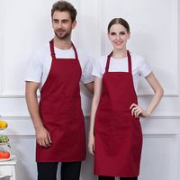 Tablier sans manches en polyester, style halter, imperméable et anti-salissures, avec logo personnalisé, design moderne et minimaliste, pour uniformes de restaurant