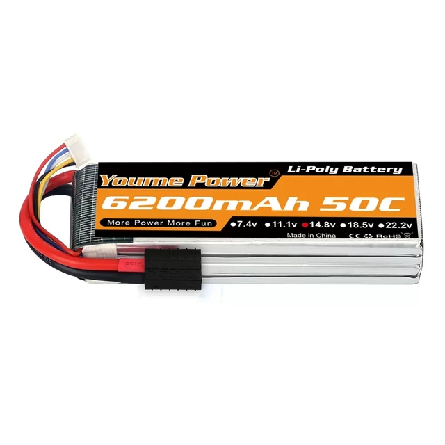 Youme Power 6200mah Lipo Battery 2S 3S 4S 6S 50C for FPV Airplanes Heli Car RC Parts