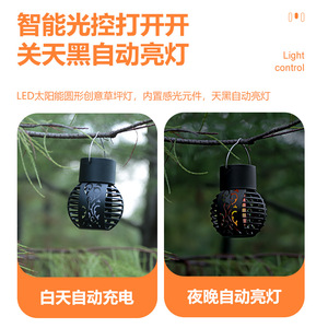 Solar Garden <b>Lights</b> Outdoor Hanging <b>LED</b> Decorative Lanterns Waterproof Solar Powered Patio Yard Balcony Decoration - Product Image 3