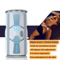 Btws Cabine de bronzage rapide à montage facile, effet sauna, couverture à 360 degrés