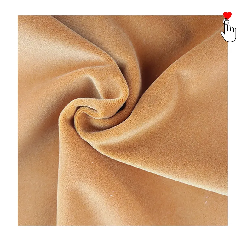 JES High Quality Super Soft Touch 330GSM Upholstery Velvet Fabric Plain Sofa Fabric Curtain