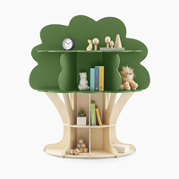 202408 vente en gros arbre en bois étagère pour enfants arbre de noël coin échelle étagères présentoir Delta enfants bibliothèque