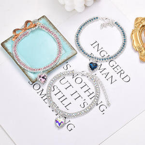 Neue hochwertige Katzen-und Hunde halsbänder herzförmige Kristall ketten heiß verkaufte Haustier bedarf - Product Image 4