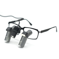 Clip-On 15w LED Surgical Headlight with 6.5x Loupe Magnifying Glasses Rechargeable Headband Light for ENT Dental Veterinary