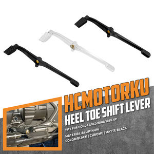 Levier de changement de vitesse talon-pouce pour moto, noir chromé, pour Honda Gold Wing GL1800 Tour DCT 2018-2021 2022 2023, en alliage d'aluminium - Product Image 2