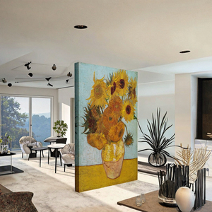 Tableau mural en toile Tournesols de <span class=keywords><strong>Van</strong></span> <span class=keywords><strong>Gogh</strong></span>, design moderne, avec cadre, <span class=keywords><strong>d</strong></span>écoration murale pour la maison, vase mural, impression <span class=keywords><strong>d</strong></span>'artiste célèbre - Product Image 5