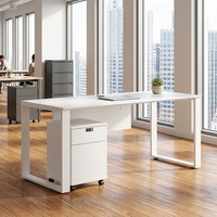 Poste de travail de bureau moderne, mobilier de direction, bureaux avec cloison et tiroirs, ensemble de meubles en gros