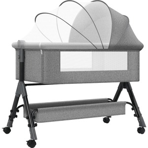 Portable Foldable Baby <strong>Cribs</strong> Kids' Bedding Set 3 in 1 Bassinet with Dining Application Baby <strong>Crib</strong> with Foldable Sides - Product Image 3