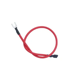 Custom U-shaped plug spring terminal cable, battery connection cable, cold pressed end fork preinsulated cable