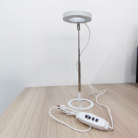 Lampu tumbuh Halo dalam ruangan untuk sukulen & bunga, LED tinggi dapat disesuaikan