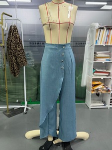 Annshine Style Große, einfarbige, lässige <span class=keywords><strong>Jeans</strong></span> mit Knopfleiste, Skinny-Fit, gewebte Frühlingshose, Mid-Waist, Bootcut, Washed-Look - Product Image 6