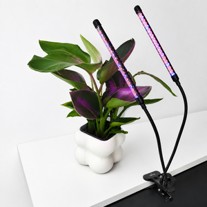Herb Grow <b>Light</b> 6W 8W Two Head Clip Lamp With Three Color Modes and Timer for Indoor Kitchen <b>Plant</b> Care - Product Image 1