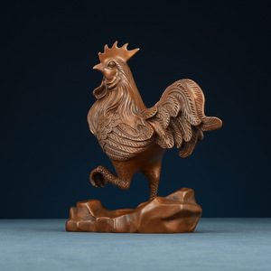Copper Zodiac Rooster Figurine Traditional Home Decor Living Room <b>Ornament</b> Chinese New Year Gift - Product Image 3