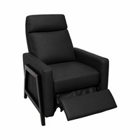 Fauteuil inclinable rembourré pour canapé simple moderne avec coussin d'assise épais et dossier Fauteuil d'appoint en bois gris pour le salon