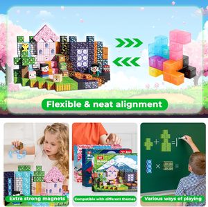 Onshine - Juego de Aventuras en el Bosque y el Volcán, 200 Piezas, Bloques de Construcción de Plástico con Imanes Fuertes, Juego Creativo STEM, Certificado de Seguridad - Product Image 3