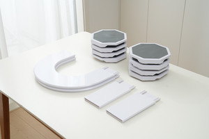 Pigro <span class=keywords><strong>Susan</strong></span> 8 piatto giradischi tavolo da pranzo regolabile per rettangolare lungo e oblungo tavolo - Product Image 4