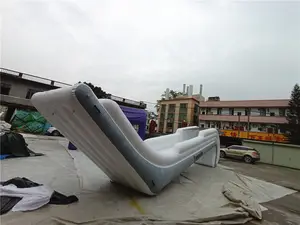 नई अनुकूलित तिरपाल Inflatable डॉक मंच पूल समुद्र तट Inflatable नाव गोदी स्लाइड पानी खिलौने Inflatable नौका स्लाइड