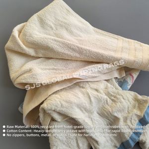 Trapos de Limpieza Industriales de Algodón 100% Sin Pelusa, de Colores, 50-120 cm, Reciclados, 10 kg para Limpieza - Product Image 4