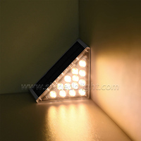 Lampe solaire LED pour marches, lumière solaire pour escaliers, lumière solaire extérieure étanche pour jardin, escaliers, terrasse, éclairage décoratif
