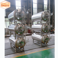 Réservoir de bière horizontal pour brasserie Réservoir de stockage de service en acier inoxydable Fermentation chemisée Réservoir Lager Brite personnalisé