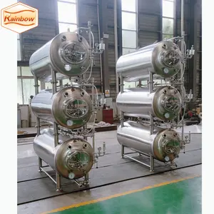 Thùng bia ngang cho nhà máy bia thép không gỉ phục vụ bể chứa vỏ bọc lên men tùy chỉnh Lager Brite Tank