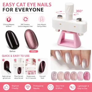 Outil automatique pour nail art avec perles de verre effet œil de chat pour débutants, aucune compétence requise, comprend 8 aimants de 30 mm, fabriqué en Chine, modèle Ld-01 - Product Image 3