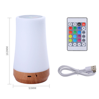 Lampe LED moderne à télécommande tactile, veilleuse à couleur RGB réglable, variateur d'intensité, minuterie, batterie rechargeable longue durée