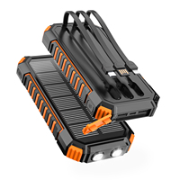 Chargeur solaire portable Aufiner haute capacité 18000mAh/20000mAh avec lumières LED étanches, banque d'alimentation solaire pour téléphone portable