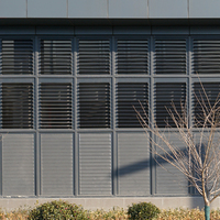 Persienne de fenêtre personnalisée Mur extérieur en aluminium persiennes solaires cadre persienne motorisée