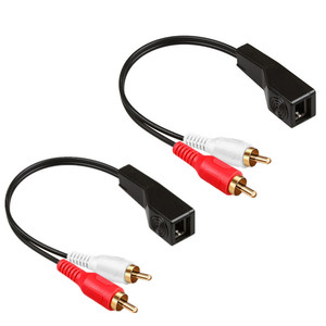 DC3.5mm 1/8 "estéreo a RCA de la señal de <span class=keywords><strong>Audio</strong></span> <span class=keywords><strong>Balun</strong></span> por Cat5/6 <span class=keywords><strong>RJ45</strong></span> hembra a 2RCA hombre/<span class=keywords><strong>RJ45</strong></span> a D-C estéreo de 3,5mm Cable de <span class=keywords><strong>Audio</strong></span> macho - Product Image 1