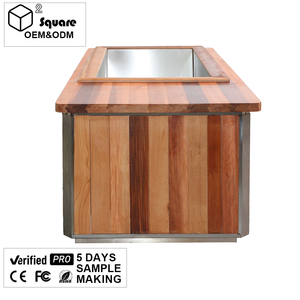 Nouvelle baignoire de glace en <span class=keywords><strong>bois</strong></span> extérieure durable moderne 1-2 personnes <span class=keywords><strong>piscine</strong></span> à température maintenue pour la récupération de remise en forme douche à froid - Product Image 3
