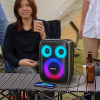 Speaker Portabel Nirkabel Tronsmart Halo 200 Karaoke dengan Dua Mikrofon Nirkabel dan Tali Bahu, Mendukung AUX IN/TF/Kartu U