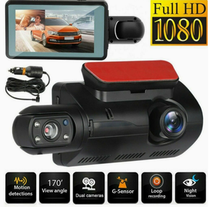Grabadora <span class=keywords><strong>de</strong></span> Coche A68 <span class=keywords><strong>de</strong></span> Doble Lente 1080p y 3 Canales, Caja Negra con WIFI, GPS, Visión Nocturna y Pantalla <span class=keywords><strong>de</strong></span> 3.0 Pulgadas - Product Image 1