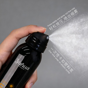 Botella de Spray Facial Hidratante Negra de 200 ml, Cilíndrica, con Pulverizador de Presión para Maquillaje, Tónico, Loción, Protector Solar - Product Image 2