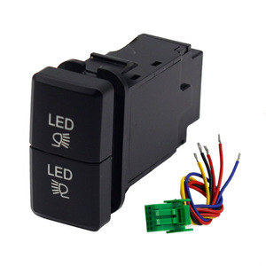 Toyota Genuine Style Dual <strong>Light</strong> <strong>Switch</strong> <strong>12V</strong> 24V Rocker Type for Prado Reiz Hilux - Waterproof on Off <strong>Button</strong> <strong>Supplier</strong> - Product Image 1