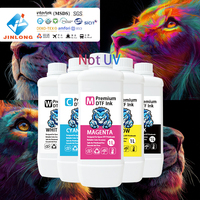 Solución completa directa a película con logotipo gratuito de JINLONG con impresora, película, tinta (1L/botella), software para sistema de impresión DTF de inyección de tinta