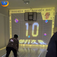 Juego de Entrenamiento de Baloncesto con Proyección Interactiva AR, Simulador Deportivo para Interiores