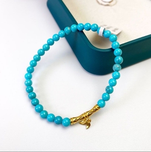 กำไลลูกปัดสีเทอร์ควอยซ์สำหรับผู้หญิงสร้อยข้อมือแบบทำมือสไตล์คลาสสิกขายส่ง - Product Image 1