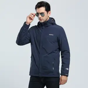 Winter casual men's and women's same three proof fabric work clothes, hooded waterproof travel outdoor wear-resistant jacket