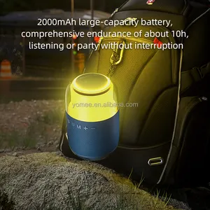 YOMEE Portable BT Speaker Outdoor USB Charging Wireless Speaker With Tf Card And LED Colorful Light