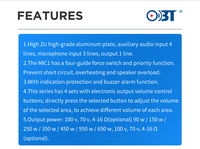 OBT-6154 Nouvelle Arrivée Professionnel 150 Watt Studio Master Audio pa Amplificateur de Tension