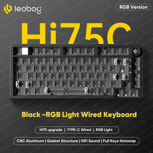 <span class=keywords><strong>Teclado</strong></span> para Juegos LEOBOG Hi75C 2025, Precio de Fábrica, Kits de Aluminio, Intercambiable en Caliente, Cableado, <span class=keywords><strong>Blanco</strong></span> - Product Image 2