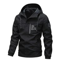 Veste pour homme printemps-automne, veste décontractée d'extérieur imperméable et coupe-vent, coupe-vent