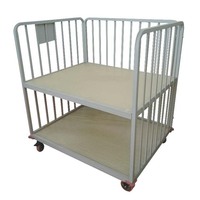 Chariot industriel de voiture de coupe de deux couches support de tissu support de stockage de chariot de voiture d'emballage lâche