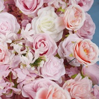 Guirlande de fleurs de table rose pour mariage/conférence, table longue, support d'arche et décoration de sol - Arrangement floral