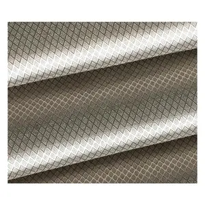 Electrical Conductive Emf Shielding Anti Radiation Protection Anti Static Woven Satin 100% Silver Fiber Plaid Fabric